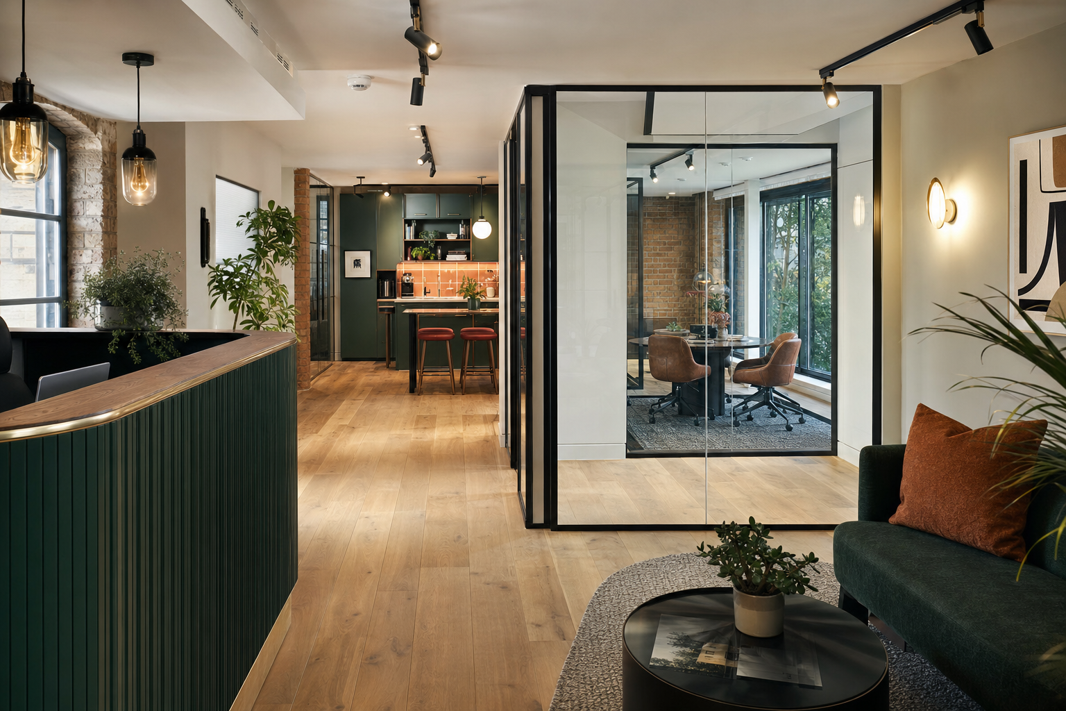 Completed characterful London workplace refurbishment