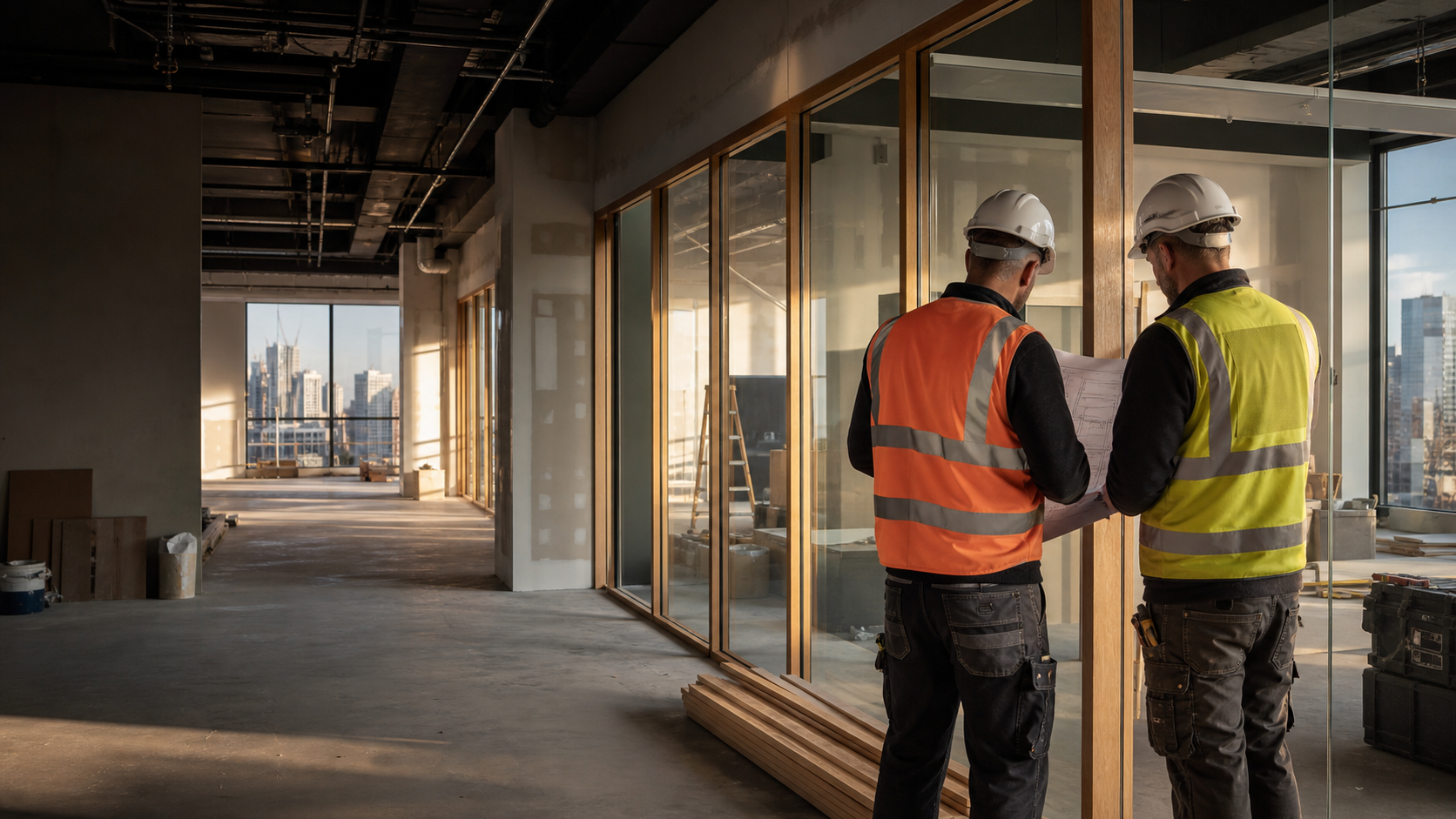 Commercial office refurbishment in progress in London